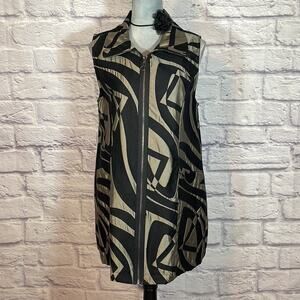 Sydney geometric print quilted style vest